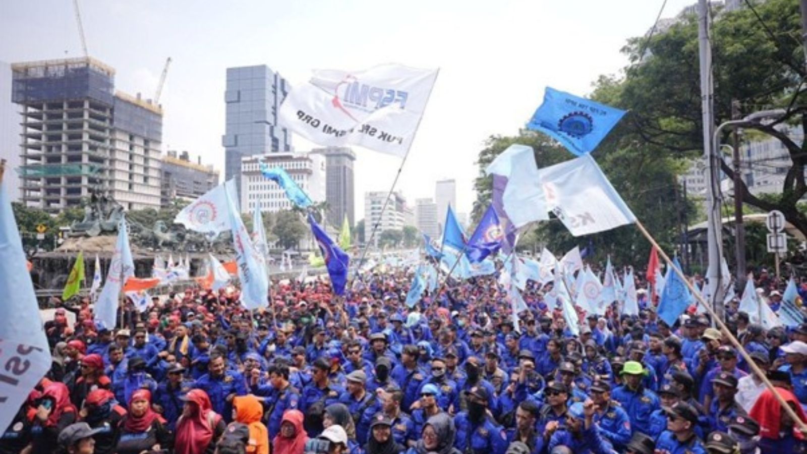 Labour Demonstrations in Indonesia