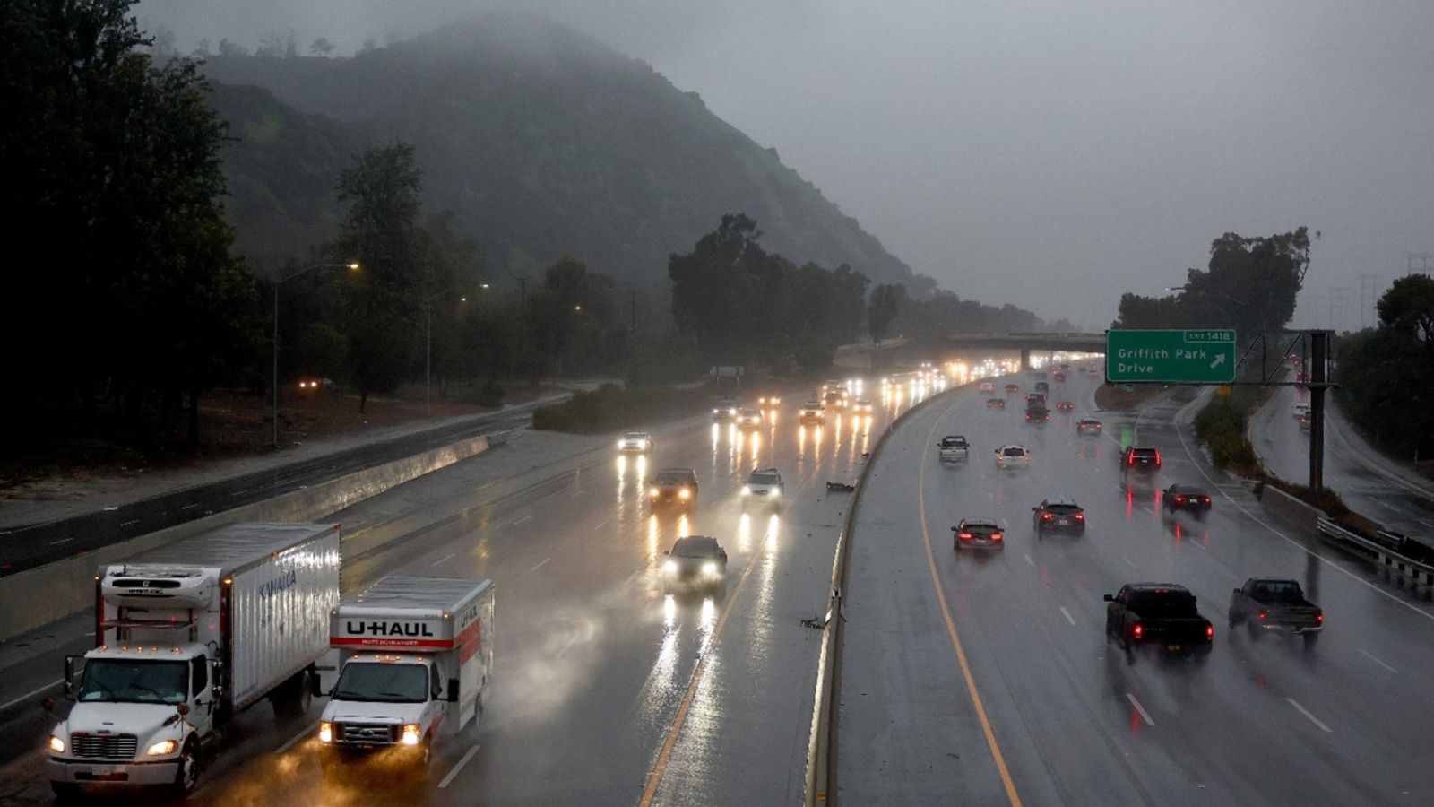 Incoming Storm and Severe Weather Conditions in Santa Clarita Valley, California