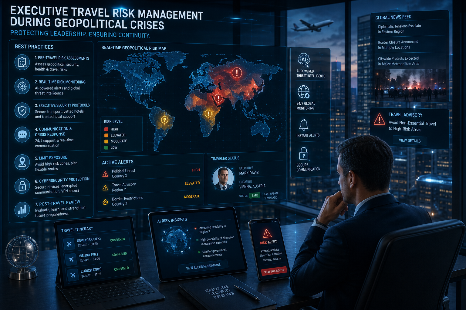 Best Practices for Executive Travel Risk Management During Geopolitical Crises